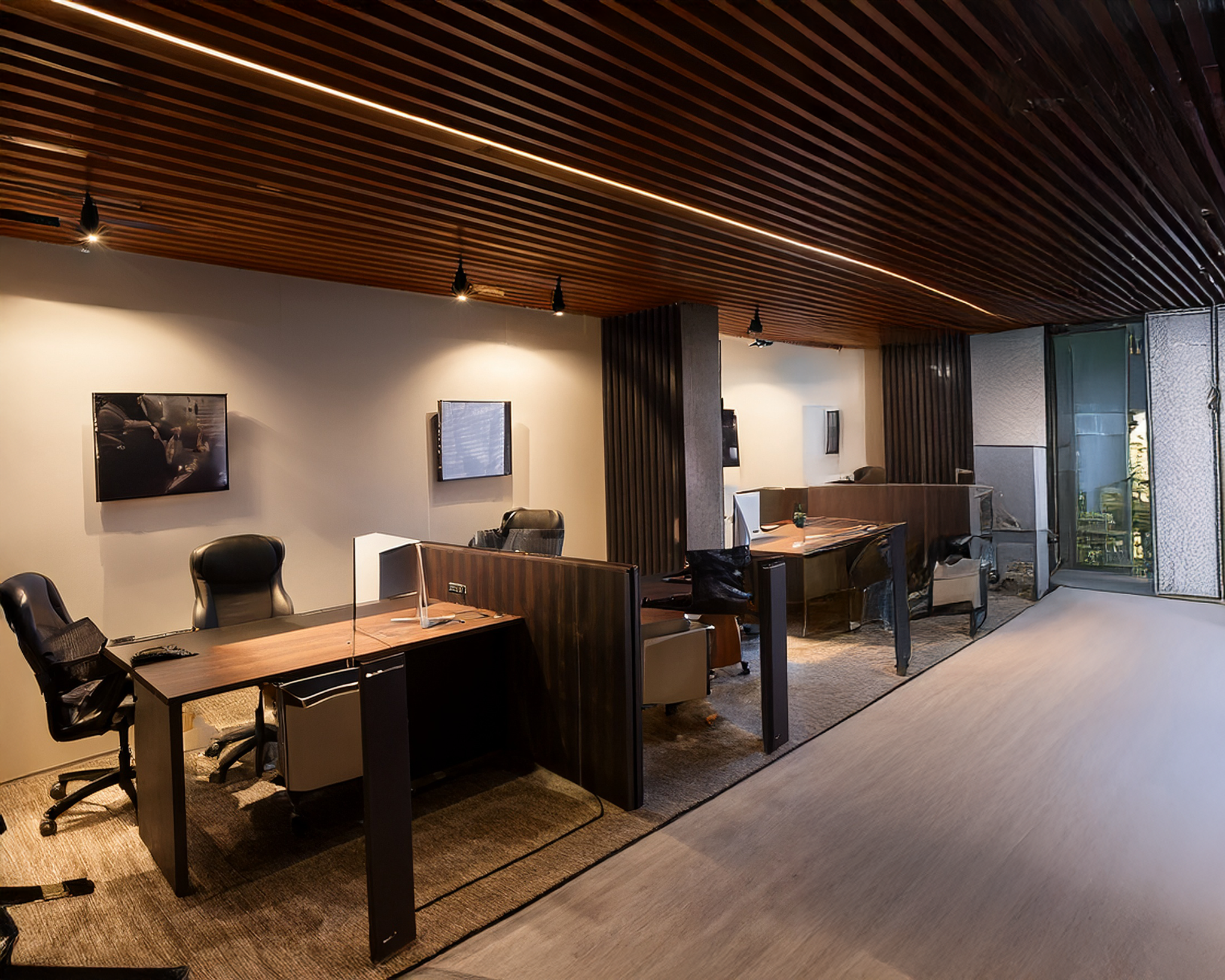 Iluminación indirecta en oficinas